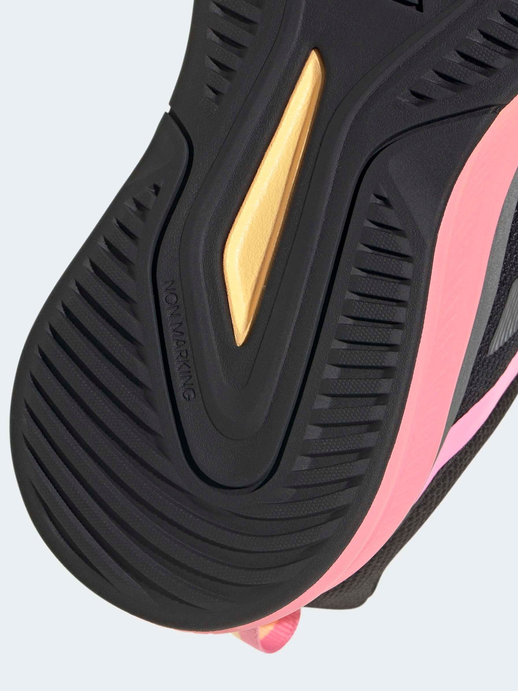 adidas Black/Pink Fortarun 4.0 Lace Junior Trainers - Image 9 of 9